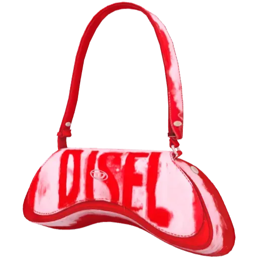 Красно-розовая сумка Disel