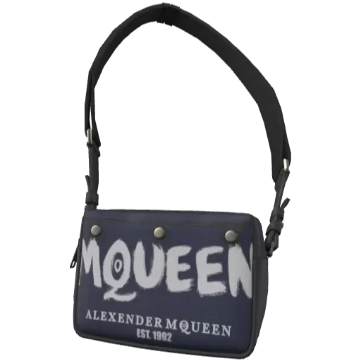 Синяя сумка MQUEEN через плечо