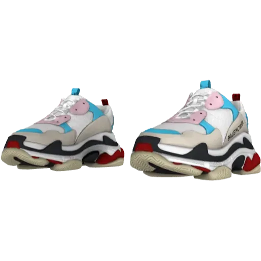 Красно-белые кроссовки Balemciaga Triple S