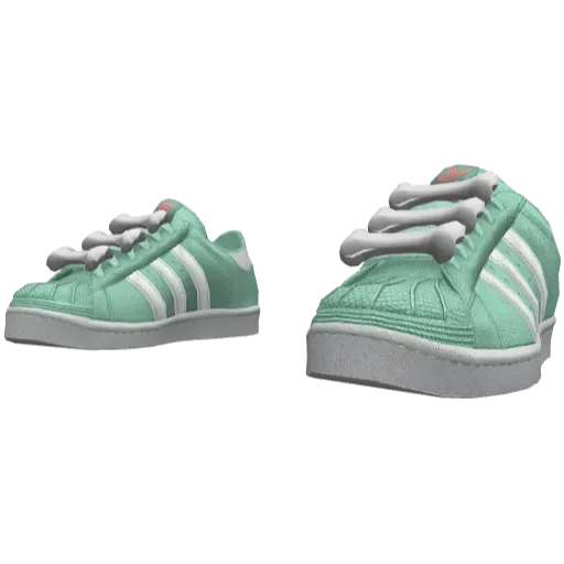 Светло-зеленые кроссовки Adibas с костями