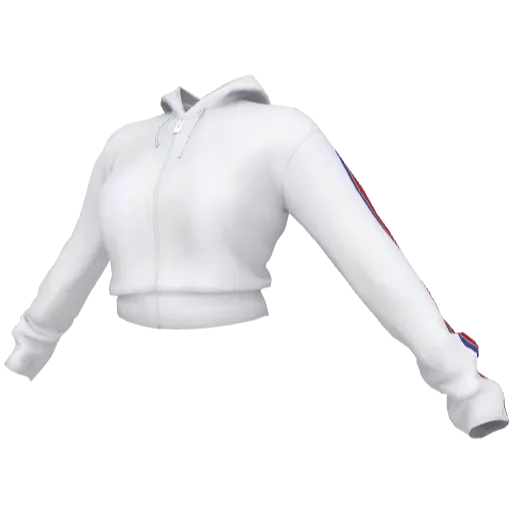 Белое короткое худи Champion