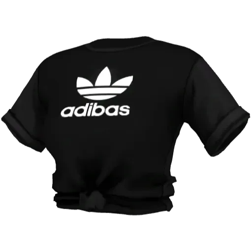 Черный кроп-топ Collection "Adibas"