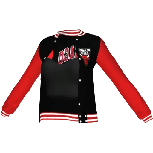 Черно-красная куртка Chicago Bulls с черным топом