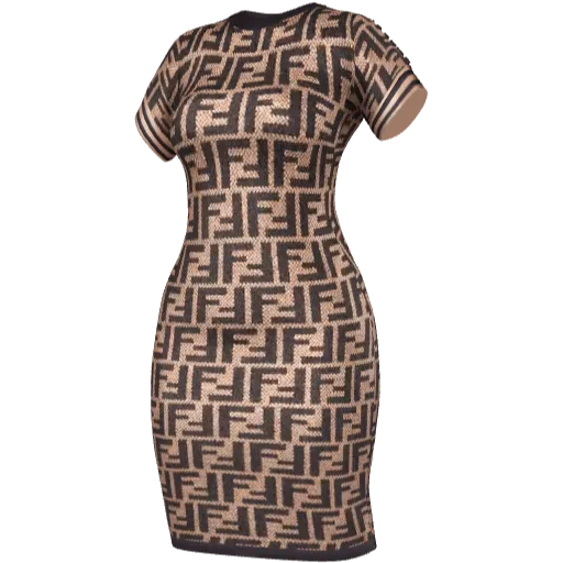 Платье Fendi коричневое