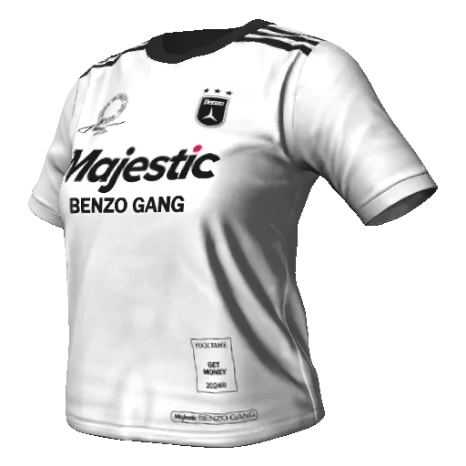Белая футболка Majestic BENZO GANG