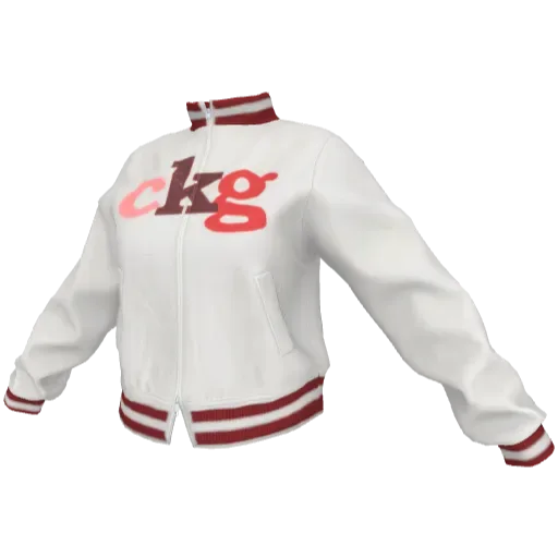 Белая зип кофта ckg