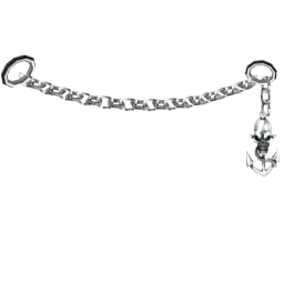 Серый якорь со скелетом