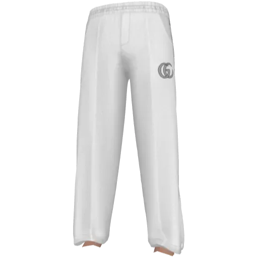 Белые широкие штаны Guchi