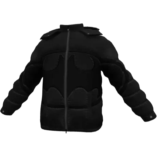 Черный пуховик Mongler x Batman