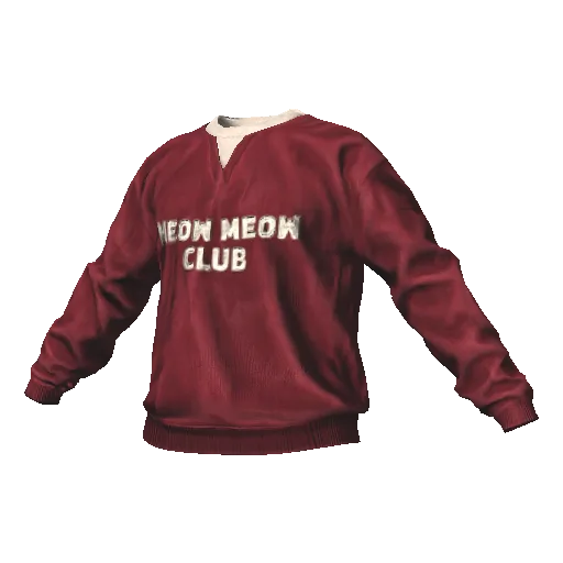Темно-красный лонгслив Meow Meow Club